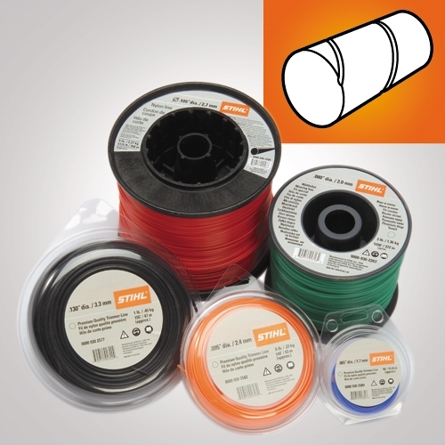 0000 930 3708 Quiet Trimmer Line, 0.155 in Dia, 90 ft L, Polymer