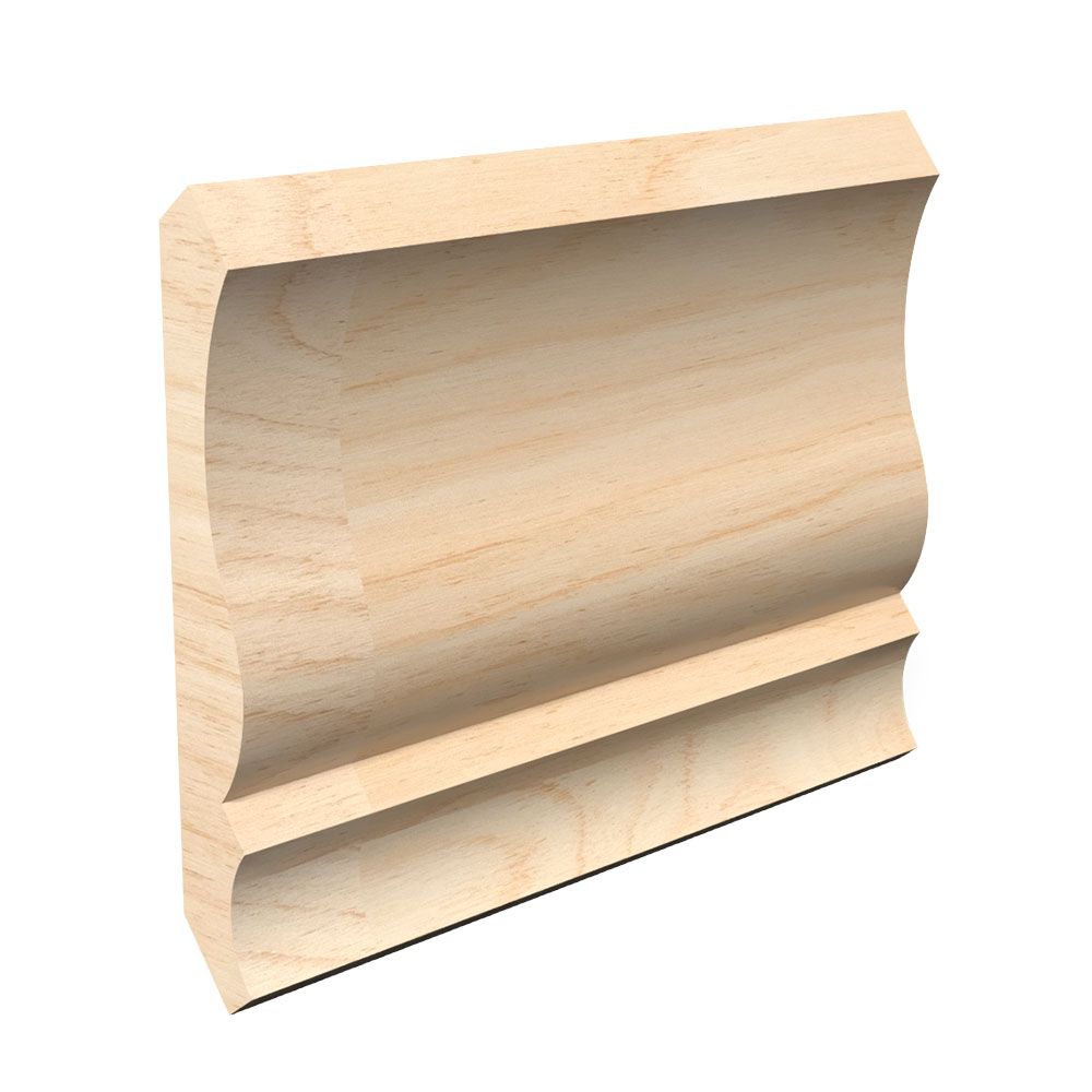 9/16 in Thickness, 4-1/4 in Width, Random Length Solid Pine 8012 Crown