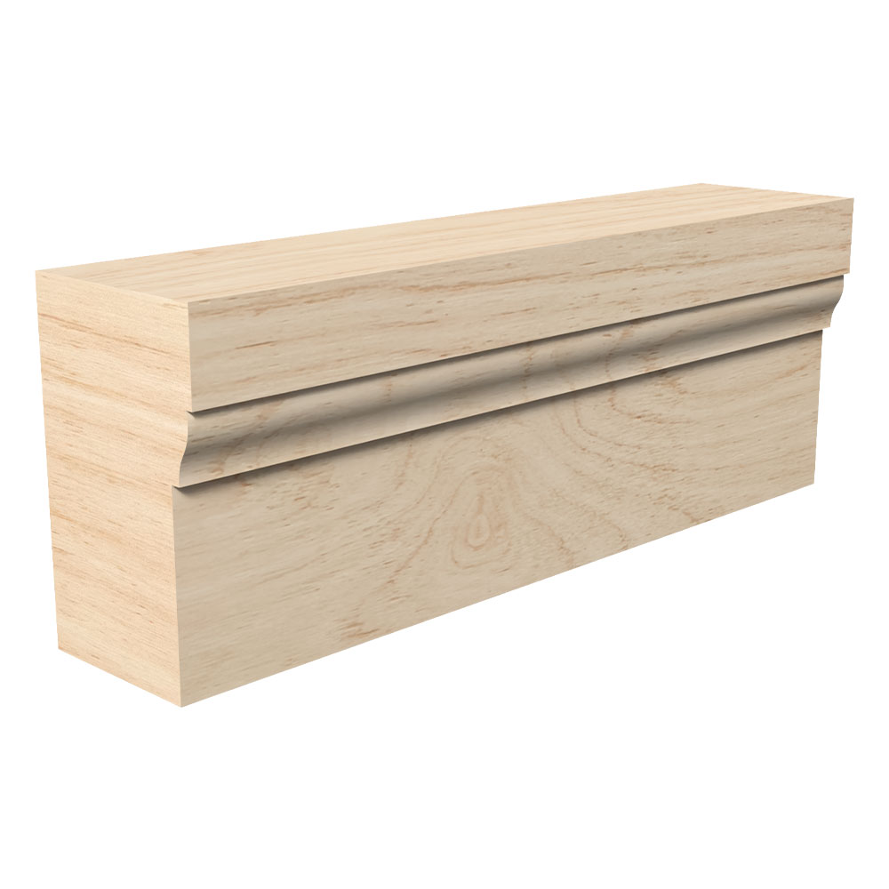 1-1/4 in Thickness, 2 in Width, Random Length , Solid Brick Moulding, Pine Wood