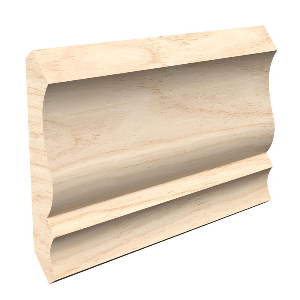 9/16 in Thickness 3-5/8 in Width, Random Length Solid Pine 8009 Crown