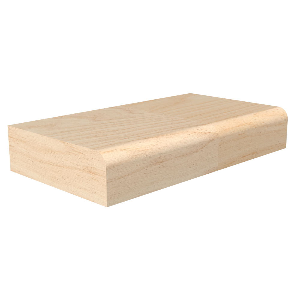 7/16 in Thickness, 1-3/8 in Width, 8 ft Length, Raw Fingerjoint Pine 8541 Door Stop