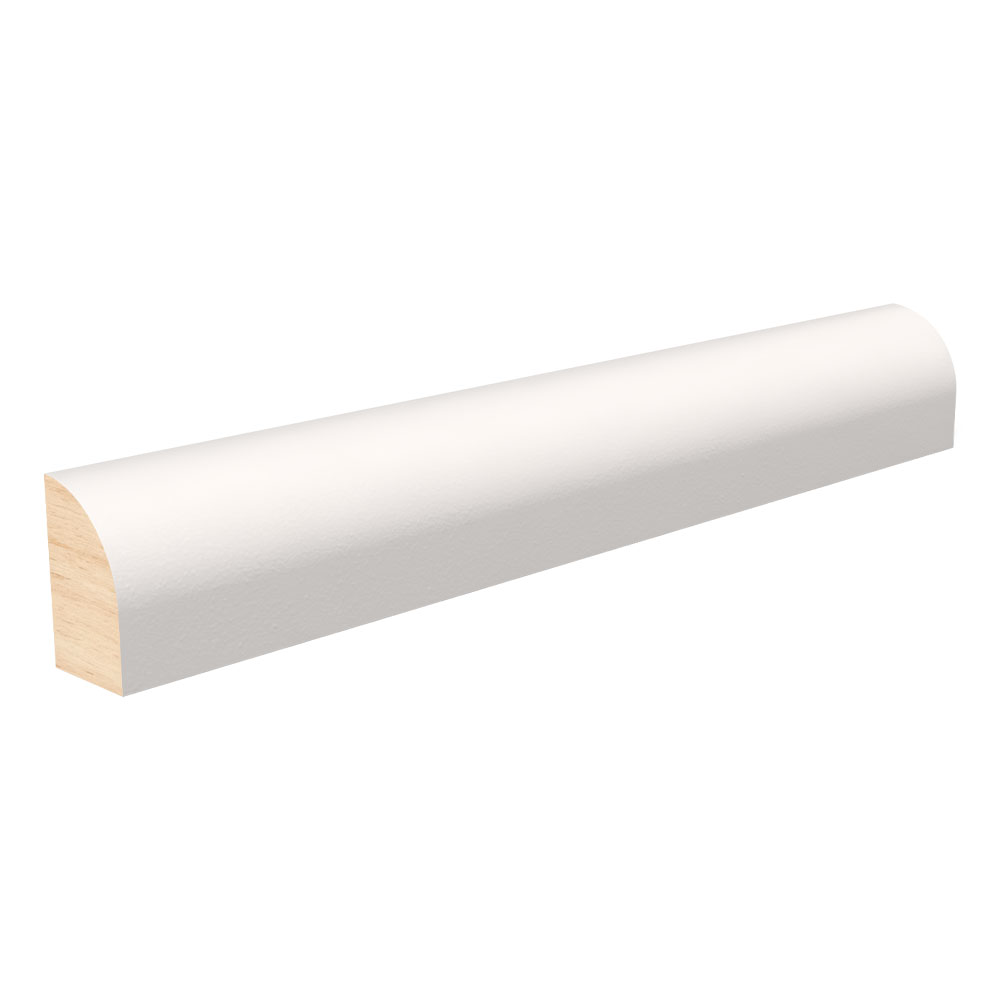 Base Moulding, 12 ft L, 3/4 in W, 1/2 in Thick, Shoe, Finger Joint Profile, Primed