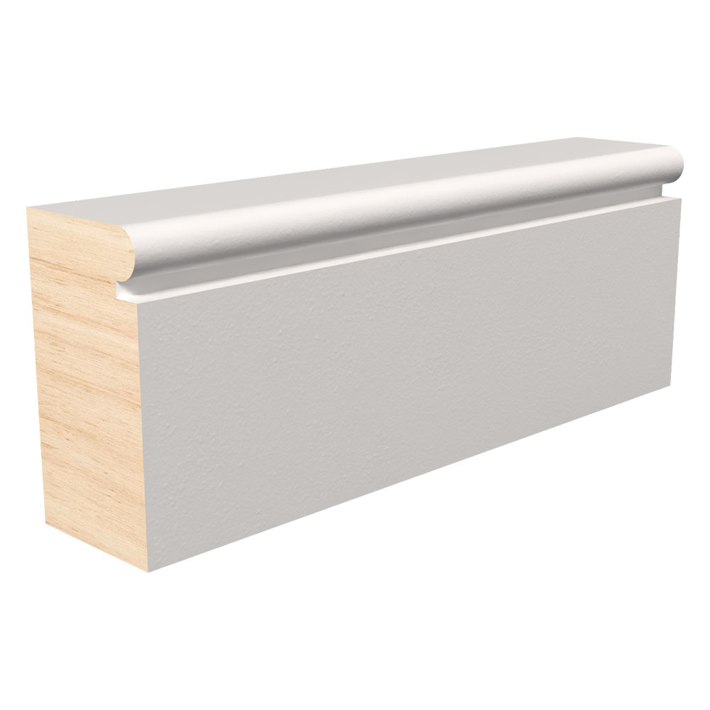 1-1/16 in Thickness, 2 in Width, 7 ft Length, Primed Fingerjoint Pine 8441 BrickMould
