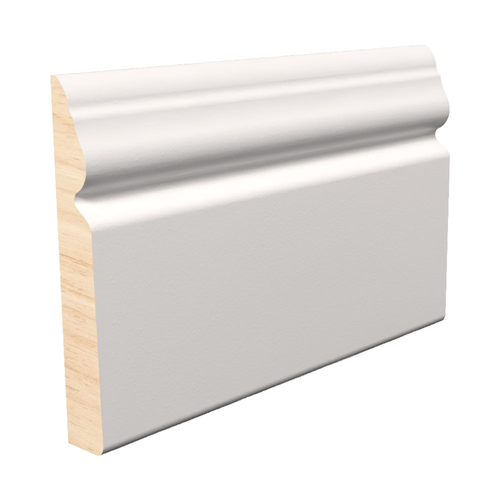 9/16 in Thickness, 3-1/2 in Width, 8 ft Length, Primed Fingerjoint Pine C295 Casing