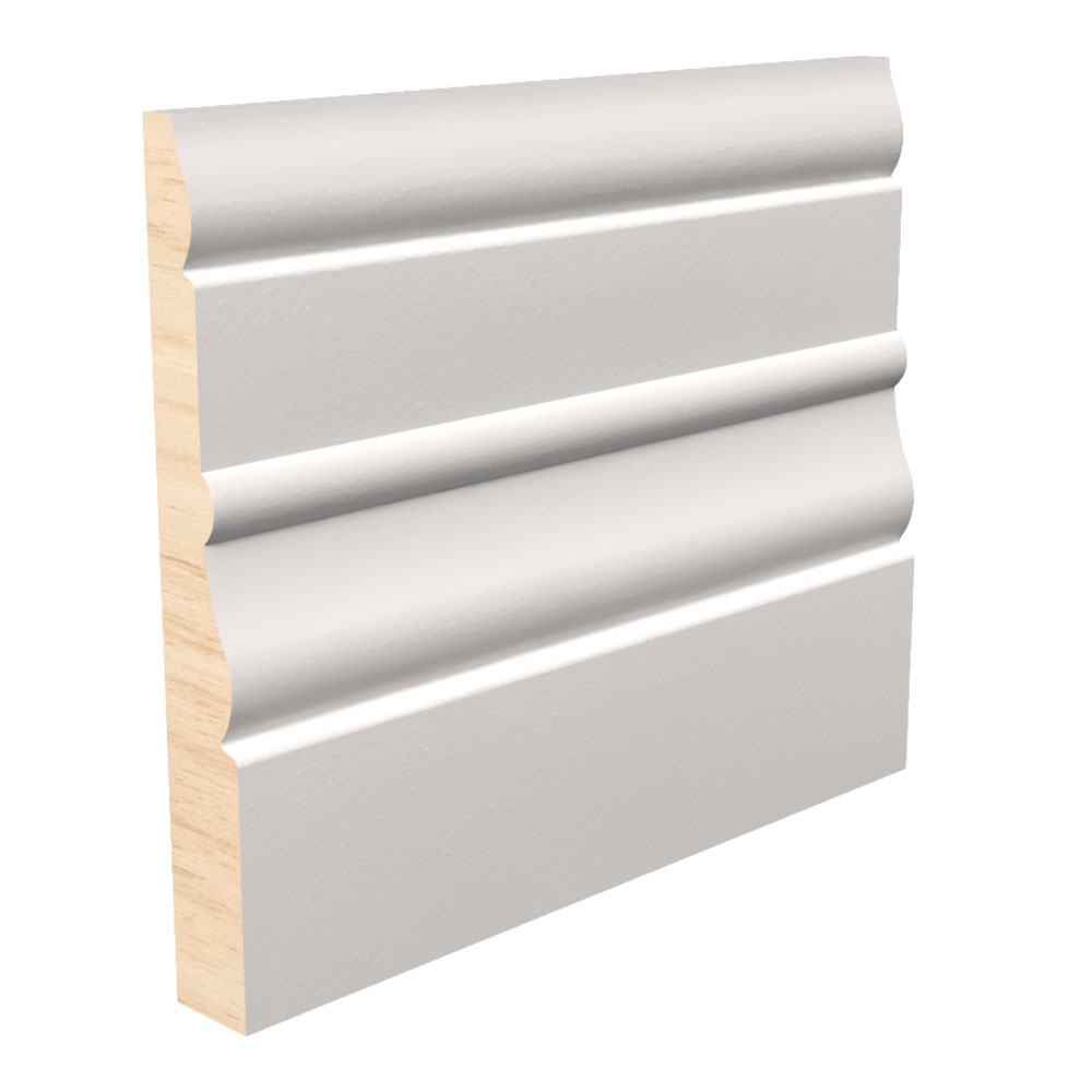 9/16" x 4-1/2" x 12' Primed Fingerjoint Pine LB11 Base Board