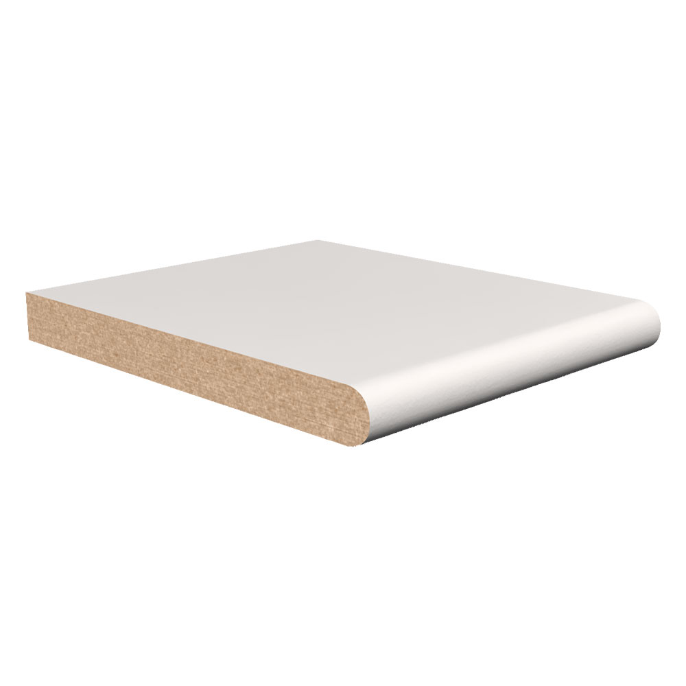 1 in x 12 in x 8 ft, Primed MDF Bullnose