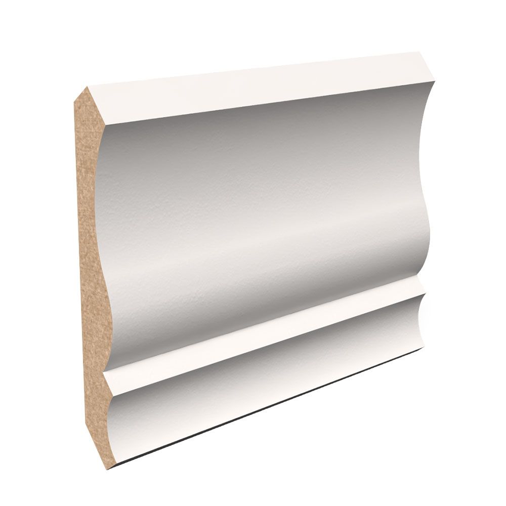 15 mm Thickness, 4-1/4 in Width, 16 ft Length, Raw Medium Density Fiberboard 8012 Crown