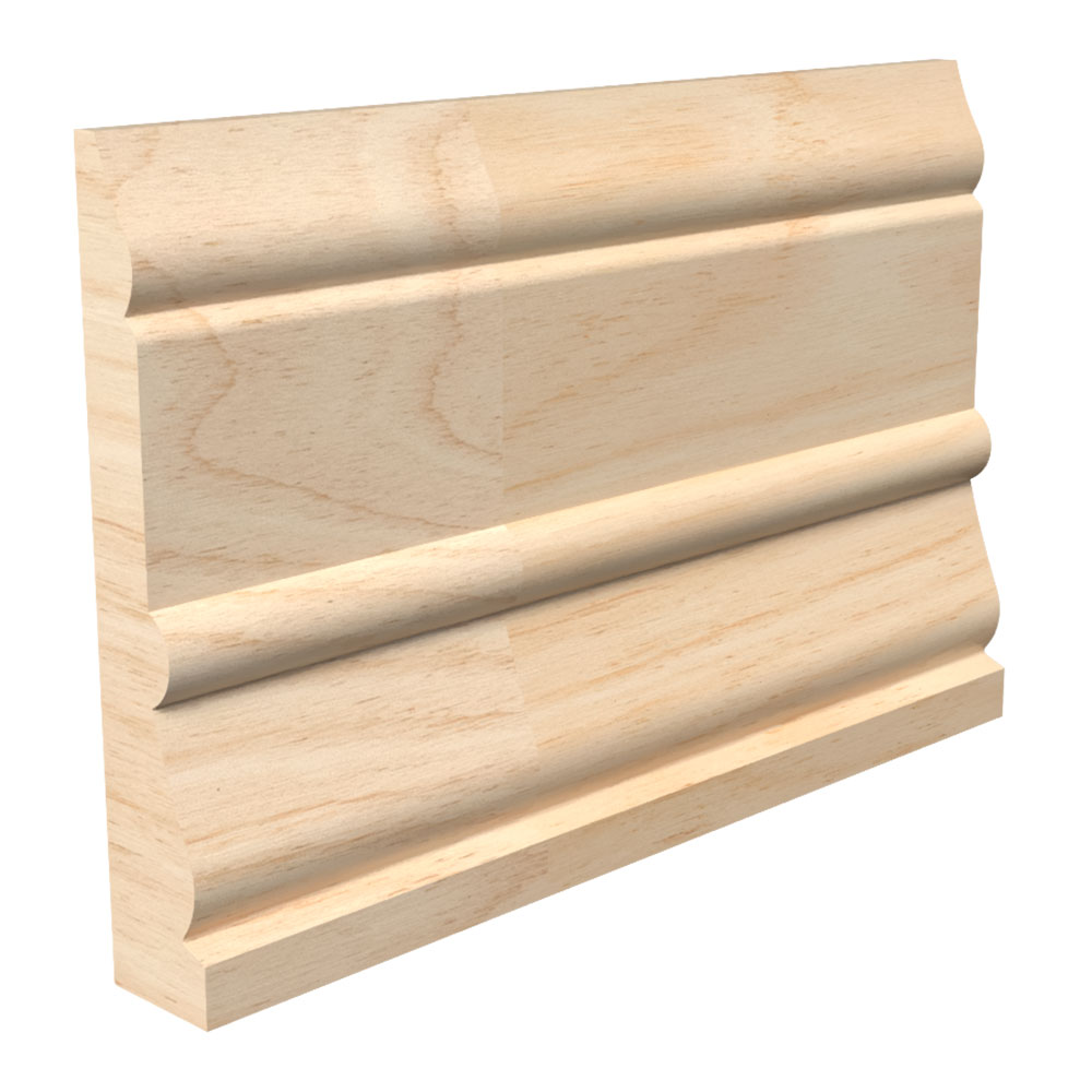 11/16 in Thickness, 3-1/2in Width, 17ft Length, Raw Fingerjoint Pine LC11 Casing