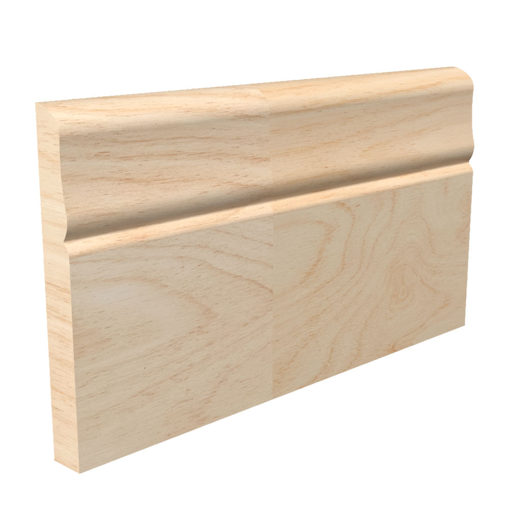 7/16" x 3" x 16' Raw Fingerjoint Pine B3 Base Board