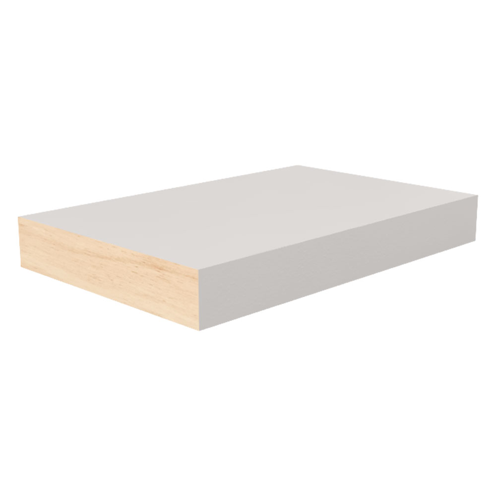 11/16" x 3-1/2" x 17' Primed Fingerjoint Pine 1X4 S4S Board