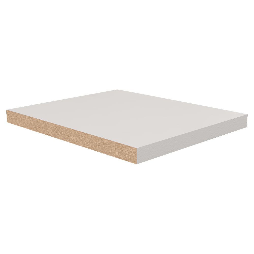 17MM Thickness, 11-1/4 in Width, 16 ft Length, Primed Medium Density Fiberboard 1X12 S4S Board