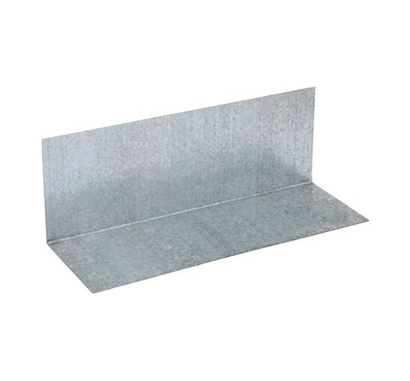 70607 Pre-bent Step Flashing, 7 in L, 3 in x 4 in Profile, 32 ga Gauge, Steel, Galvanized, Mill