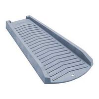 3014-12 Splash Block, 2-1/2 in H x 11-1/2 in W x 24 in L, Polypropylene, Slate Gray