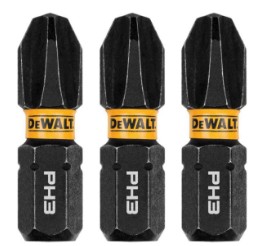FlexTorq DWAF2PH3IR3 Impact Screwdriver Bit, #3 Drive, Phillips Drive, 1/4 in Shank, Hex Shank, 2-1/4 in L, Steel