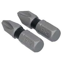 TOUGHGRIP DWAF1PH2TG2 Screwdriver Bit, #2 Drive, Phillips Drive, 1/4 in Shank, Hex Shank, 1 in L, Steel