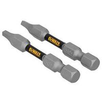 TOUGHGRIP DWAF2SQ1TG2 Screwdriver Bit, #1 Drive, Square Drive, 1/4 in Shank, Hex Shank, 2 in L, Steel