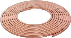 KS06060 Copper Tubing, 7/8 in OD, 60 ft L, Soft, Type K, Coil