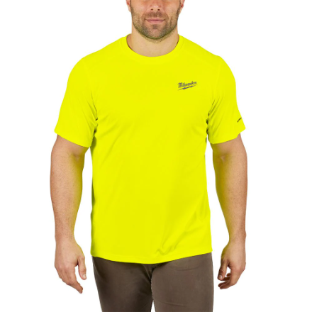 Workskin 414HV-2X Men's 2XL High Visibility Yellow GEN II Light Weight Performance Short-Sleeve T-Shirt