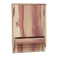 BAT-1 Bat House, 2-1/2 ft W, 11-1/2 ft D, 16-1/4 ft H, Cedar, Brown
