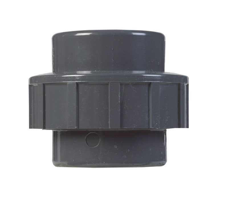 512-14-2-2B Pipe Union, 2 in, Slip, PVC, Gray, SCH 80 Schedule, 150 psi Pressure