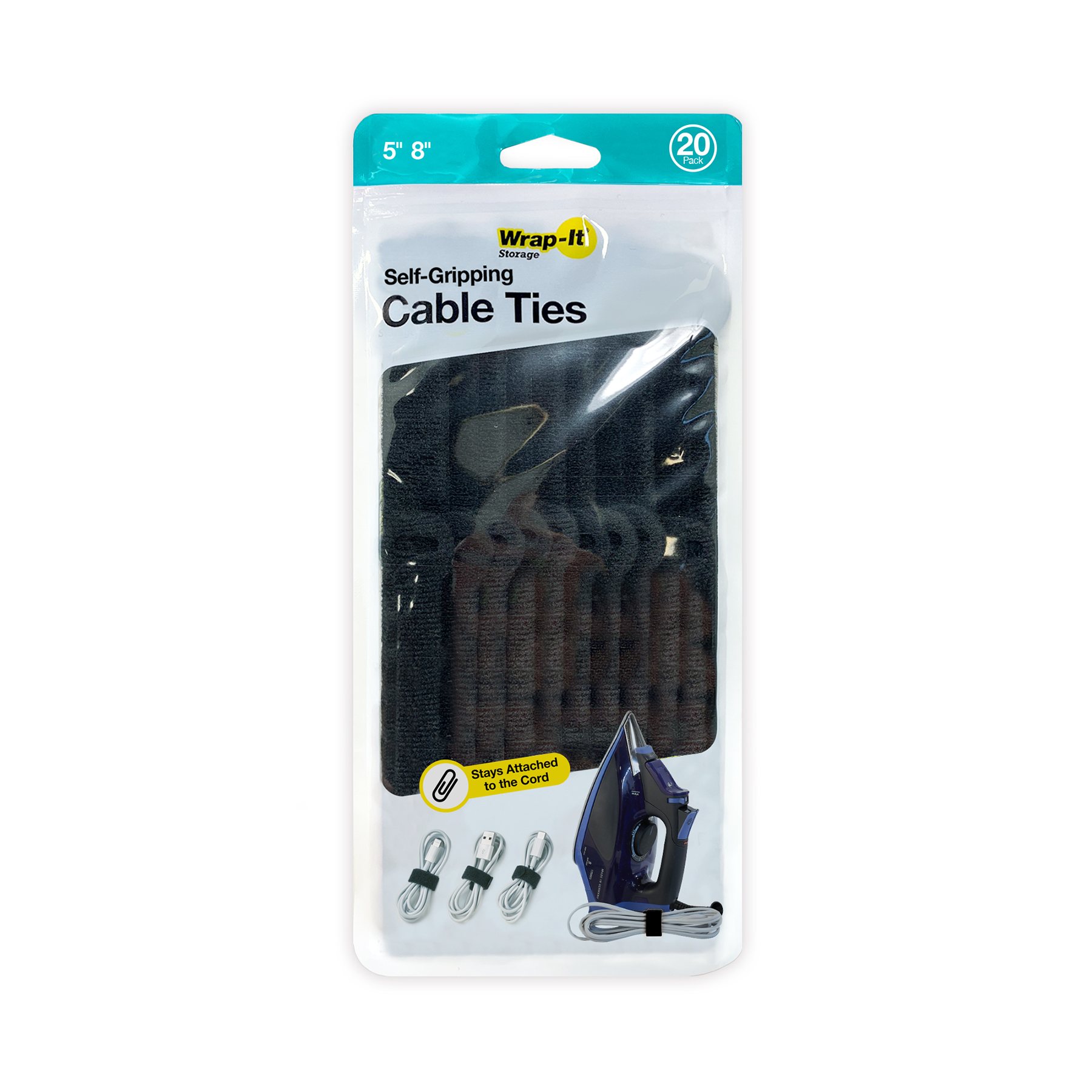 420-48BL 4 in. & 10 in. Cable Tie, Black, 20 pk