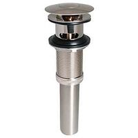 K820-75BN Pushbutton Sink Drain, 1-1/4 in Connection, Brass, Brushed Nickel