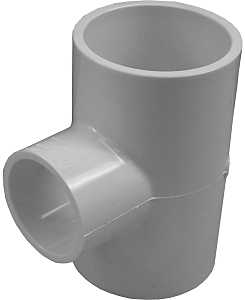 435803 Pipe Tee, 1-1/2 x 1-1/4 in, Socket, PVC, White, SCH 40 Schedule, 150 psi Pressure