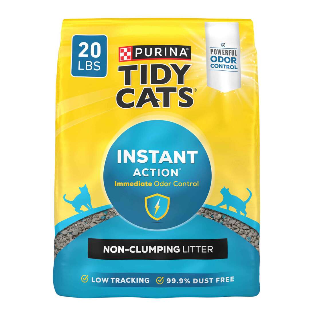 Instant Action 7023010770 Cat Litter, 20 lb Bag, Non-Clumping