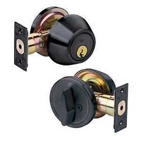 DB2000 Series CL102906 Deadbolt, 2 Grade, Keyed Different Key, Steel, Matte Black, C Keyway