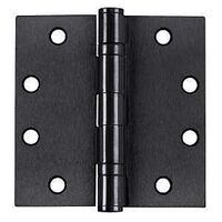 HG100330 Door Hinge, 4-1/2 in L x 4-1/2 in W, Steel, Matte Black, 8-Mounting Hole, Removable Pin