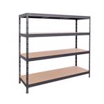 Garage Series 8586002700039 Shelving Unit, 500 lb, 4-Shelf, 59.4 in OAW, 18 in OAD, 71 in OAH, Dark Gray