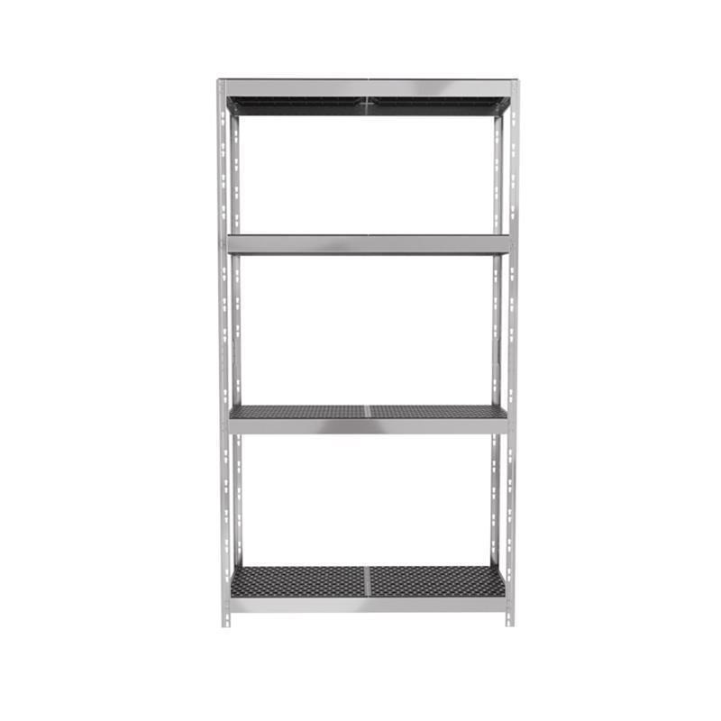 8586002704358 Shelving Unit, 400 lb, 4-Shelf, Steel Shelving, Gray, 29-1/2 in OAW, 71 in OAH, 20 in OAD