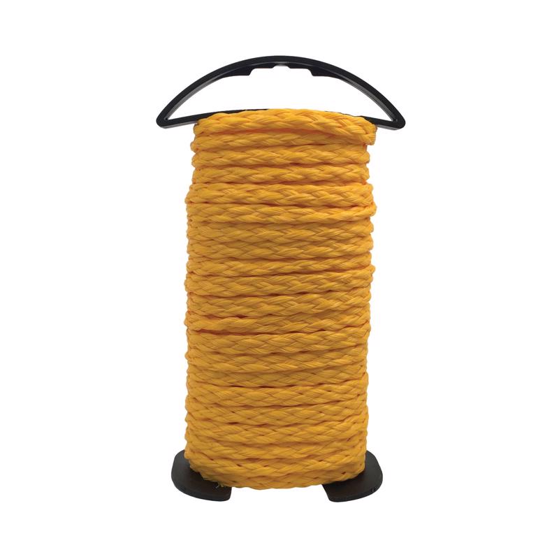5061211 Rope, 50 ft L, 3/8 in, 200 lb Working Load, Polypropylene, Yellow