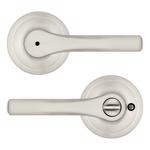 93002-940 Privacy Door Lock, Contemporary Design, Lever Handle, Satin Nickel, Metal, Turn, Reversible Hand