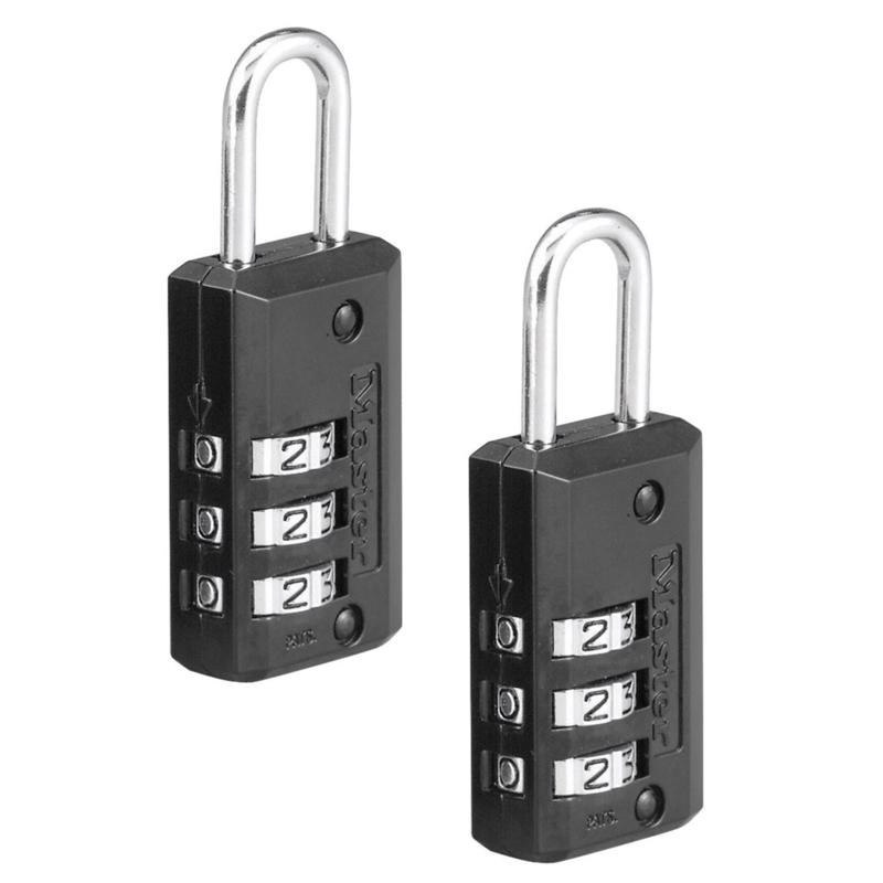 646T Padlock, 13/16 in W Body, 1/8 in Dia Shackle, 11/16 in H Shackle, Steel Shackle, Zinc Body, 2-pack