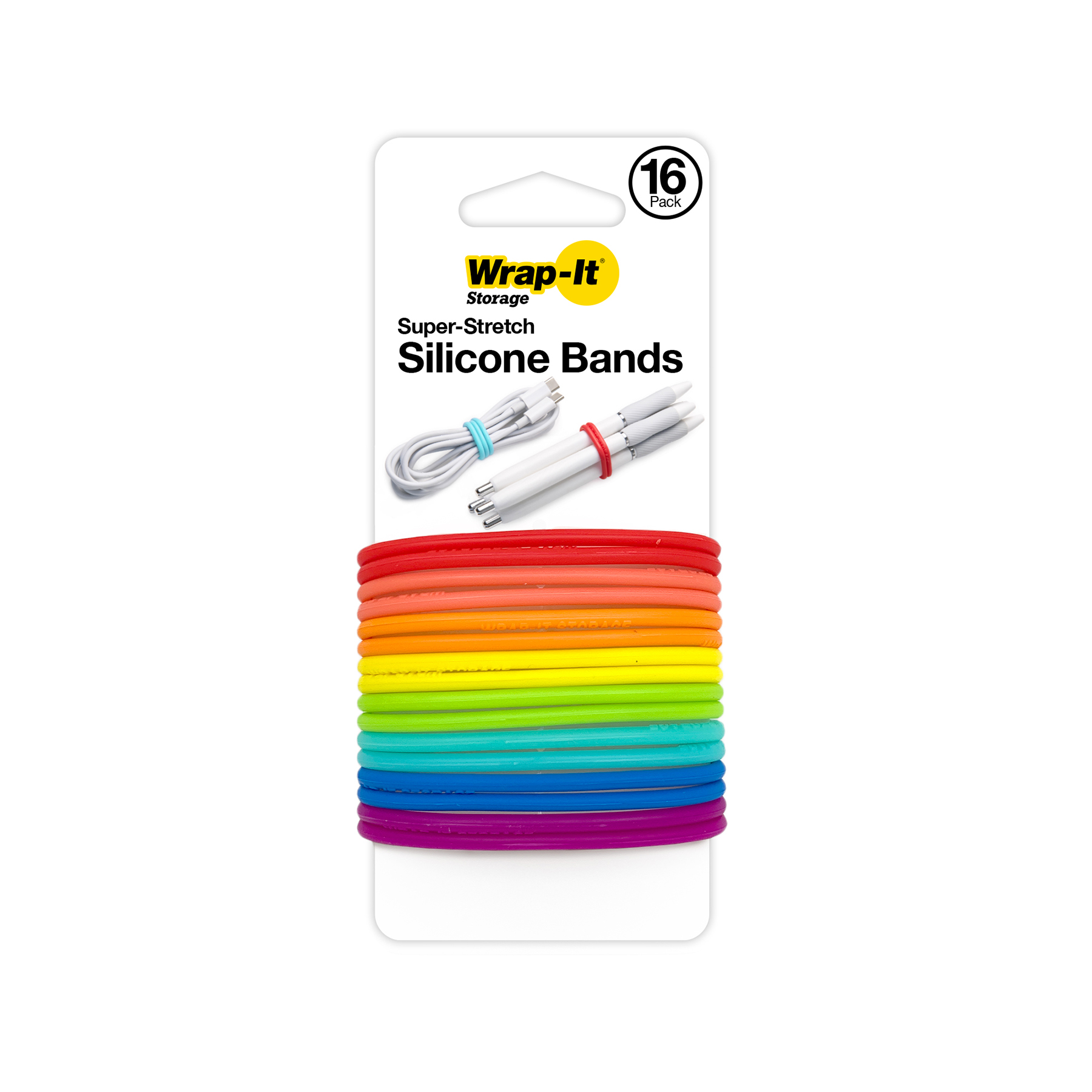 Silicone Bands - 16-Pack