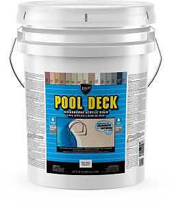 Pool Deck DYC9050/5 Concrete Stain, Satin, White, Liquid, 5 gal