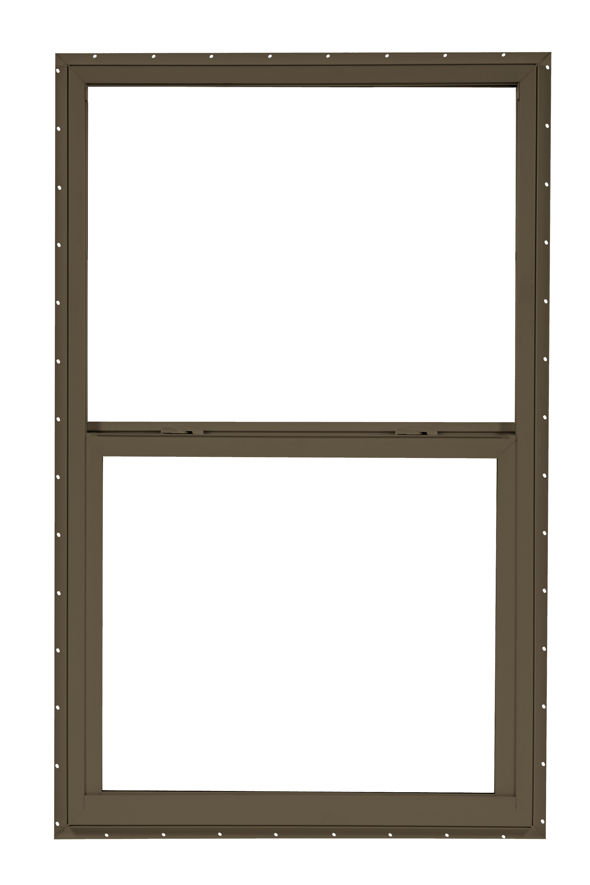 3030 5700 Series Insulated Low-E/Ultra Clear 366 Glass 1/1 Bronze/White Single Hung Window, Vinyl