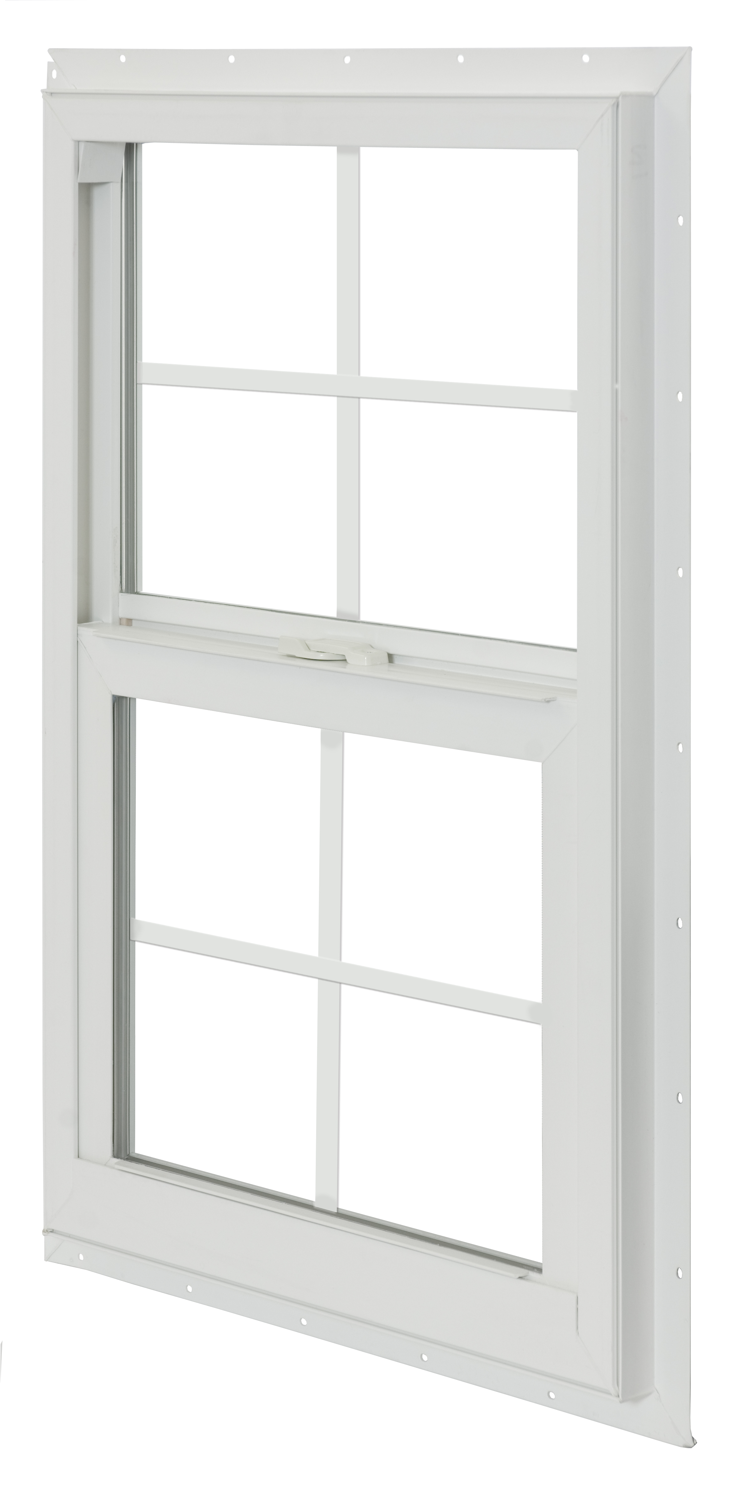 Atirum 2030 5700 Series Insulated Low-E/Ultra Clear Glass 1/1 White Single Hung Window With Argon, Vinyl