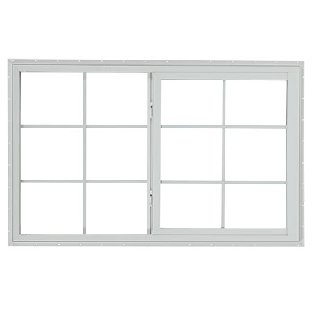 2010 5700 Series Insulated Low-E 366 Obscure Glass 1X1 Clay Horizontal Slider Window, Vinyl