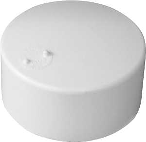 414263BXC Sewer Pipe Cap, 3 in, Hub, PVC, White, SCH 40 Schedule
