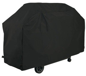GrillPro 50360 Deluxe BBQ Grill Cover, 60 in W, 24 in D, 40 in H, PEVA/Polyester/PVC, Black