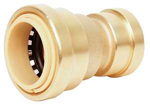 6630-043 Push-On Coupling, 3/4 x 1/2 in, Brass