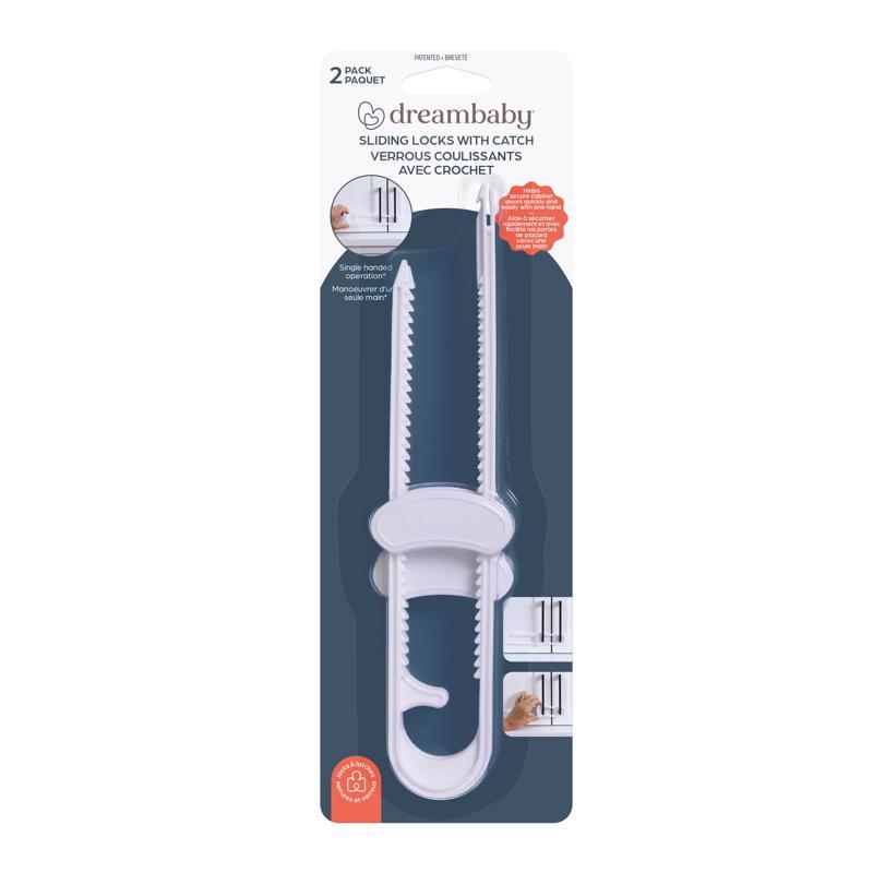 L915A Sliding Lock, 11.6 in L, 3.8 in W, Plastic, White