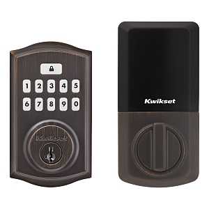 260 Series 9260 TRL 11P SMT RBP Smartcode Deadbolt with Tustin Lever, 2 Grade, Keyed One-Side Key, KW1 Keyway