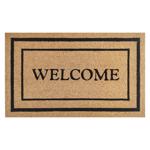 FC-72024 Door Mat, 30 in L, 18 in W, Rectangular, Coir Surface, Black/Brown