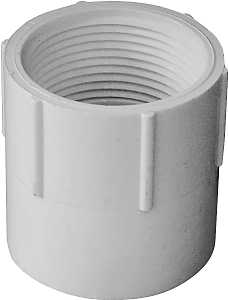 435562 Pipe Adapter, 1-1/4 in, Socket x FPT, PVC, White, SCH 40 Schedule, 150 psi Pressure