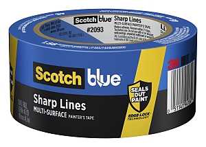 2093EL-48N Painter's Tape, 60 yd L, 1.88 in W, Smooth Crepe Paper Backing, Blue