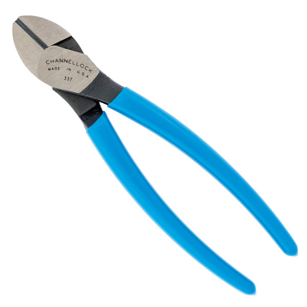 337 Diagonal Cutting Plier, 7 in OAL, Blue Handle, Ergonomic Handle, 0.81 in W Jaw, 0.79 in L Jaw