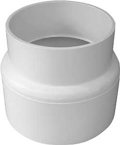 414246BC Pipe Adapter, 4 in, Hub, PVC, White, SCH 40 Schedule